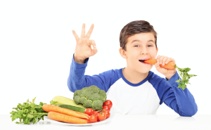 kids eat vegetables
